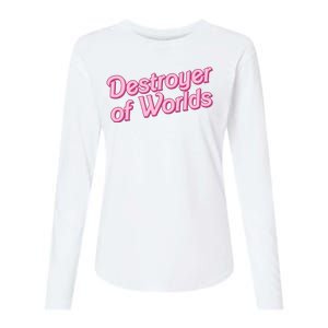 Detroyer Of Worlds Funny Barbe Barbenheimer Womens Cotton Relaxed Long Sleeve T-Shirt