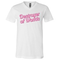 Detroyer Of Worlds Funny Barbe Barbenheimer V-Neck T-Shirt