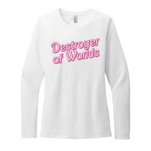 Detroyer Of Worlds Funny Barbe Barbenheimer Womens CVC Long Sleeve Shirt