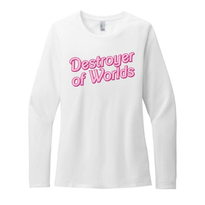 Detroyer Of Worlds Funny Barbe Barbenheimer Womens CVC Long Sleeve Shirt