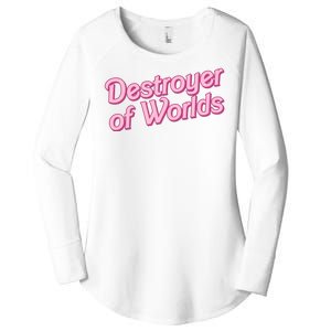 Detroyer Of Worlds Funny Barbe Barbenheimer Women's Perfect Tri Tunic Long Sleeve Shirt