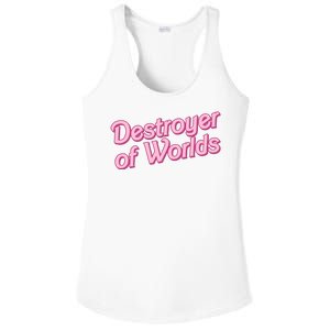 Detroyer Of Worlds Funny Barbe Barbenheimer Ladies PosiCharge Competitor Racerback Tank