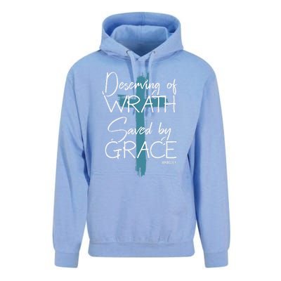 Deserving Of Wrath Saved By Grace  Unisex Surf Hoodie