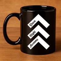 Down Right Awesome Arrow Down Syndrome Awareness 11oz C Handle Ceramic Mug