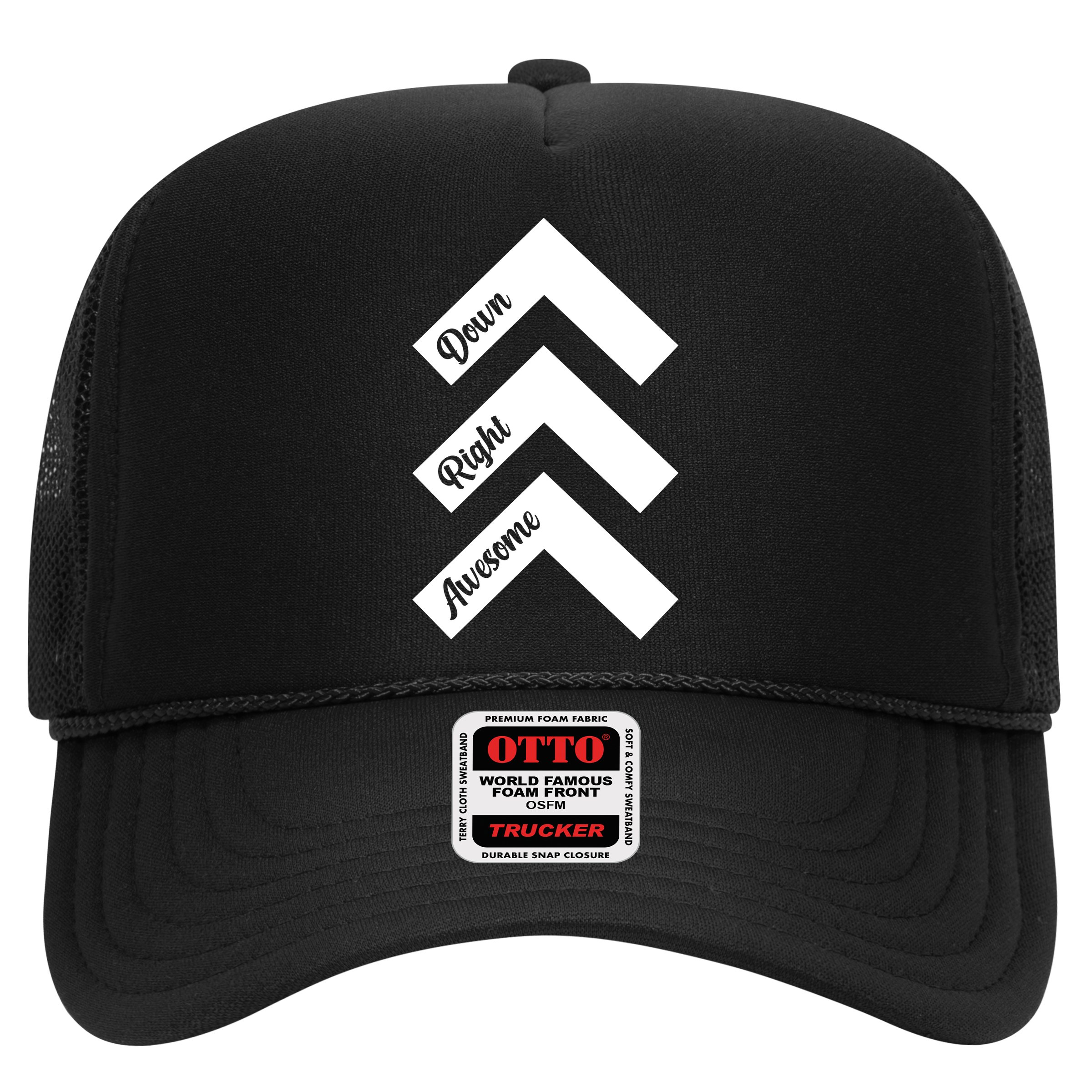 Down Right Awesome Arrow Down Syndrome Awareness Hat
