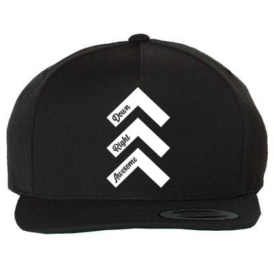 Down Right Awesome Arrow Down Syndrome Awareness Wool Snapback Cap