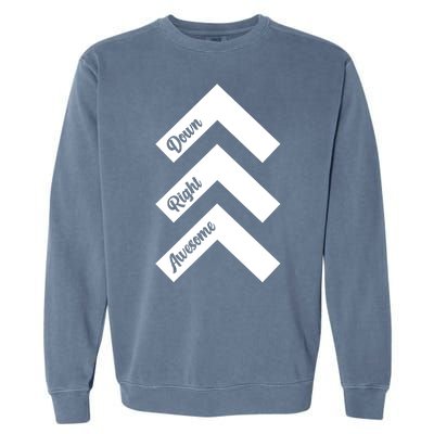 Down Right Awesome Arrow Down Syndrome Awareness Garment-Dyed Sweatshirt