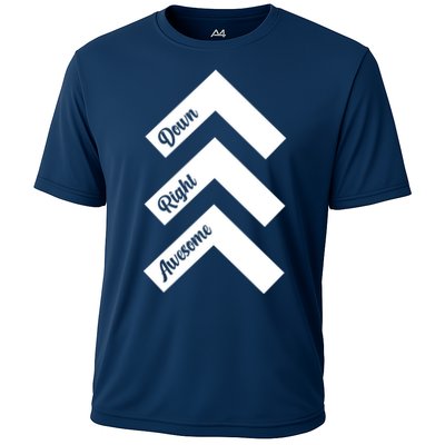 Down Right Awesome Arrow Down Syndrome Awareness Cooling Performance Crew T-Shirt