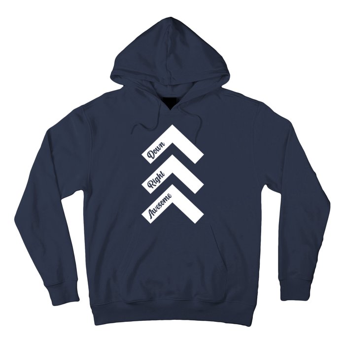 Down Right Awesome Arrow Down Syndrome Awareness Hoodie