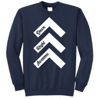 Down Right Awesome Arrow Down Syndrome Awareness Sweatshirt