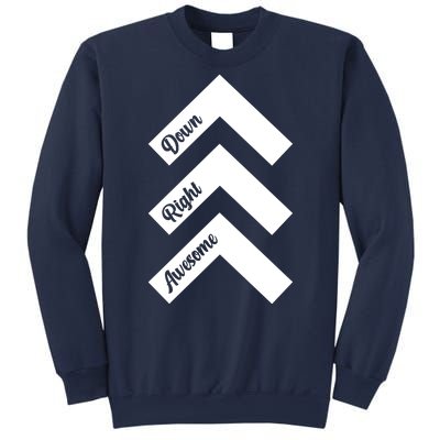 Down Right Awesome Arrow Down Syndrome Awareness Sweatshirt