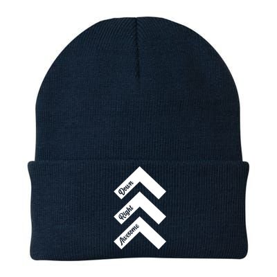 Down Right Awesome Arrow Down Syndrome Awareness Knit Cap Winter Beanie