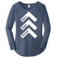 Down Right Awesome Arrow Down Syndrome Awareness Women's Perfect Tri Tunic Long Sleeve Shirt