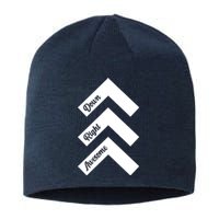 Down Right Awesome Arrow Down Syndrome Awareness Sustainable Beanie