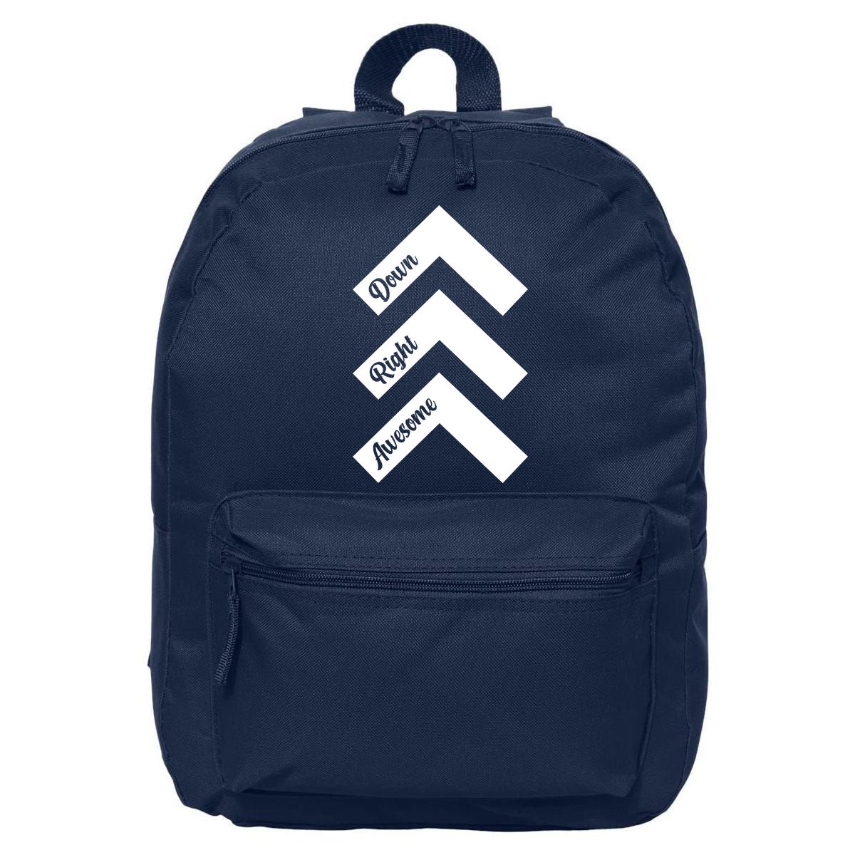 Down Right Awesome Arrow Down Syndrome Awareness 16 in Basic Backpack