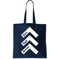 Down Right Awesome Arrow Down Syndrome Awareness Tote Bag