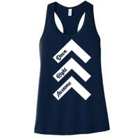 Down Right Awesome Arrow Down Syndrome Awareness Women's Racerback Tank