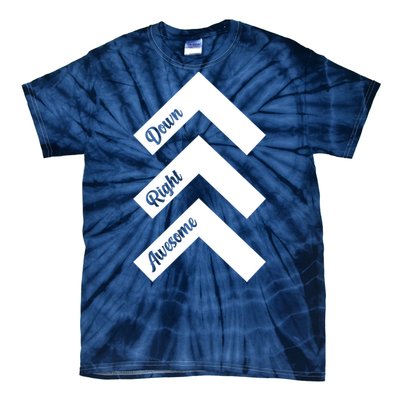 Down Right Awesome Arrow Down Syndrome Awareness Tie-Dye T-Shirt