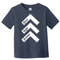 Down Right Awesome Arrow Down Syndrome Awareness Toddler T-Shirt