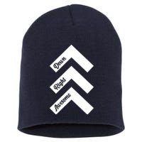 Down Right Awesome Arrow Down Syndrome Awareness Short Acrylic Beanie