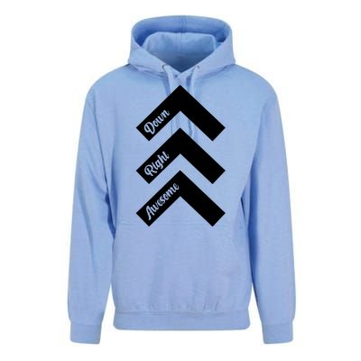 Down Right Awesome Arrow Down Syndrome Awareness Unisex Surf Hoodie