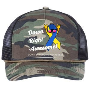 Down Right Awesome Down Syndrome Retro Rope Trucker Hat Cap