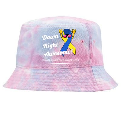 Down Right Awesome Down Syndrome Tie-Dyed Bucket Hat