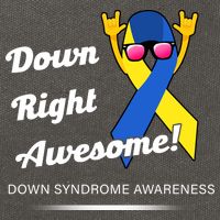 Down Right Awesome Down Syndrome Cotton Canvas Backpack