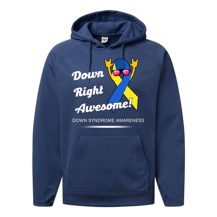 Down Right Awesome Down Syndrome Performance Fleece Hoodie