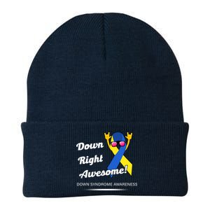 Down Right Awesome Down Syndrome Knit Cap Winter Beanie