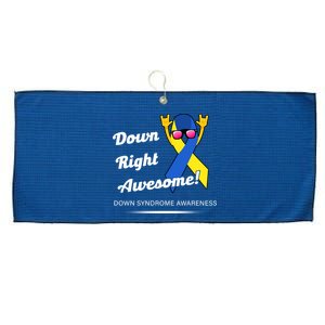 Down Right Awesome Down Syndrome Large Microfiber Waffle Golf Towel