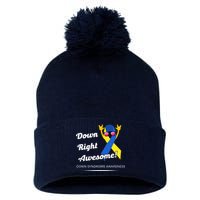 Down Right Awesome Down Syndrome Pom Pom 12in Knit Beanie