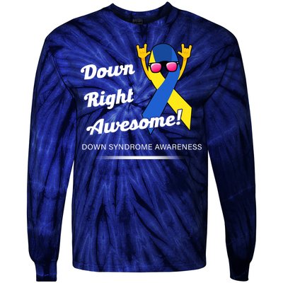 Down Right Awesome Down Syndrome Tie-Dye Long Sleeve Shirt