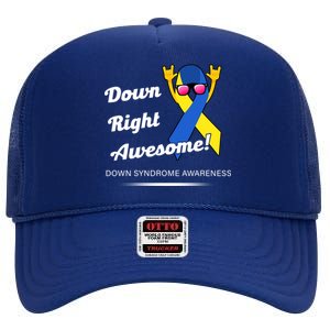 Down Right Awesome Down Syndrome High Crown Mesh Back Trucker Hat