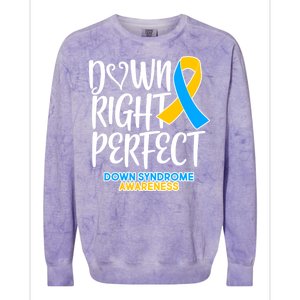 Down Right Perfect - Down Syndrome Awareness Colorblast Crewneck Sweatshirt