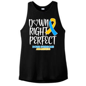 Down Right Perfect - Down Syndrome Awareness Ladies PosiCharge Tri-Blend Wicking Tank