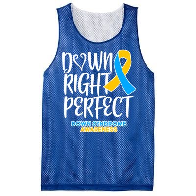 Down Right Perfect - Down Syndrome Awareness Mesh Reversible Basketball Jersey Tank