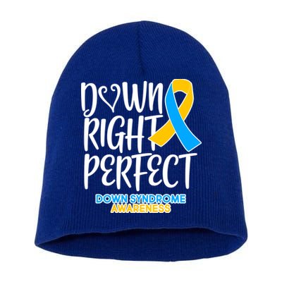 Down Right Perfect - Down Syndrome Awareness Short Acrylic Beanie