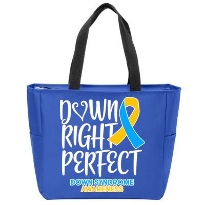 Down Right Perfect - Down Syndrome Awareness Zip Tote Bag