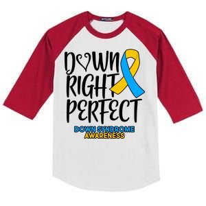 Down Right Perfect - Down Syndrome Awareness Kids Colorblock Raglan Jersey