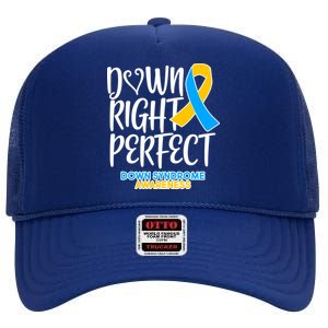 Down Right Perfect - Down Syndrome Awareness High Crown Mesh Back Trucker Hat