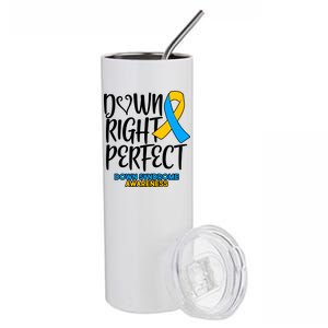 Down Right Perfect - Down Syndrome Awareness Stainless Steel Tumbler