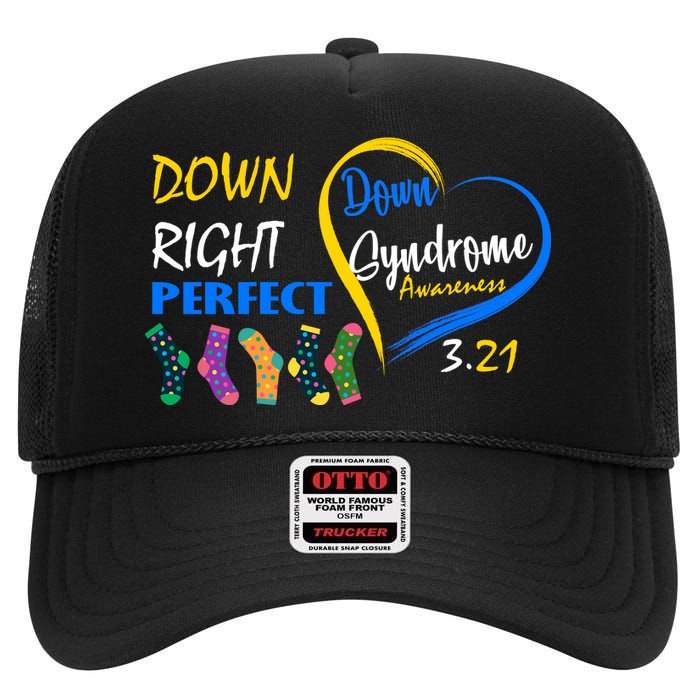 Down Right Perfect Down Syndrome High Crown Mesh Back Trucker Hat