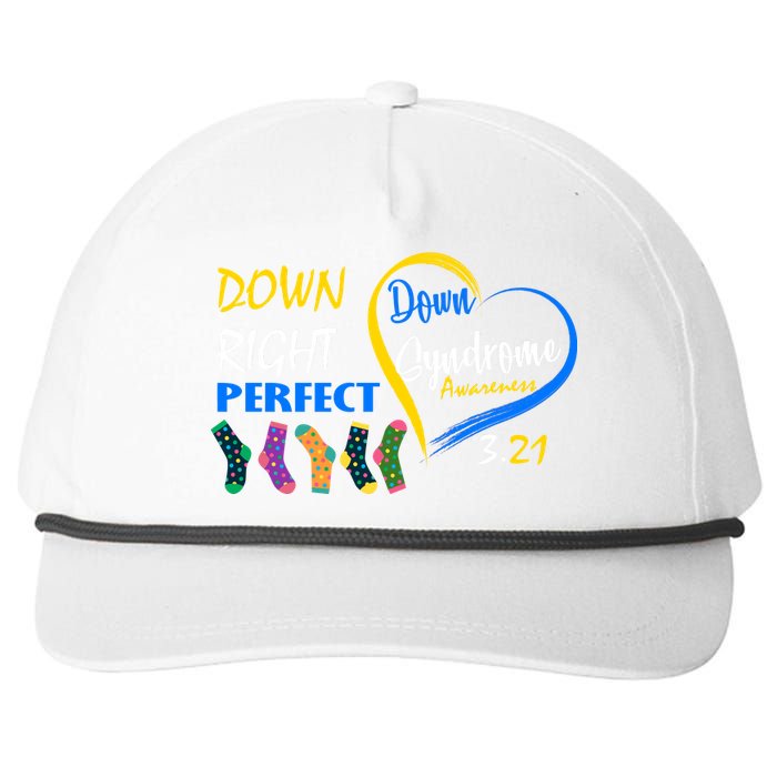 Down Right Perfect Down Syndrome Snapback Five-Panel Rope Hat