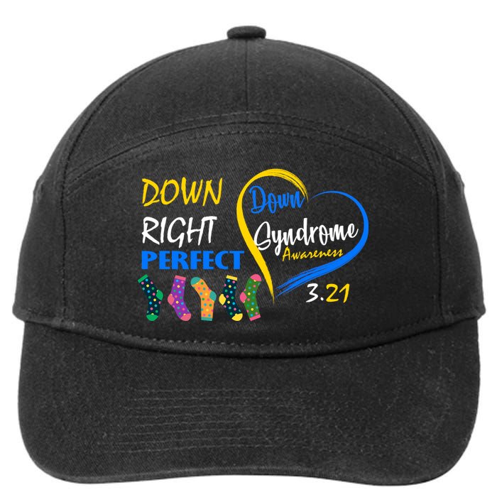 Down Right Perfect Down Syndrome 7-Panel Snapback Hat