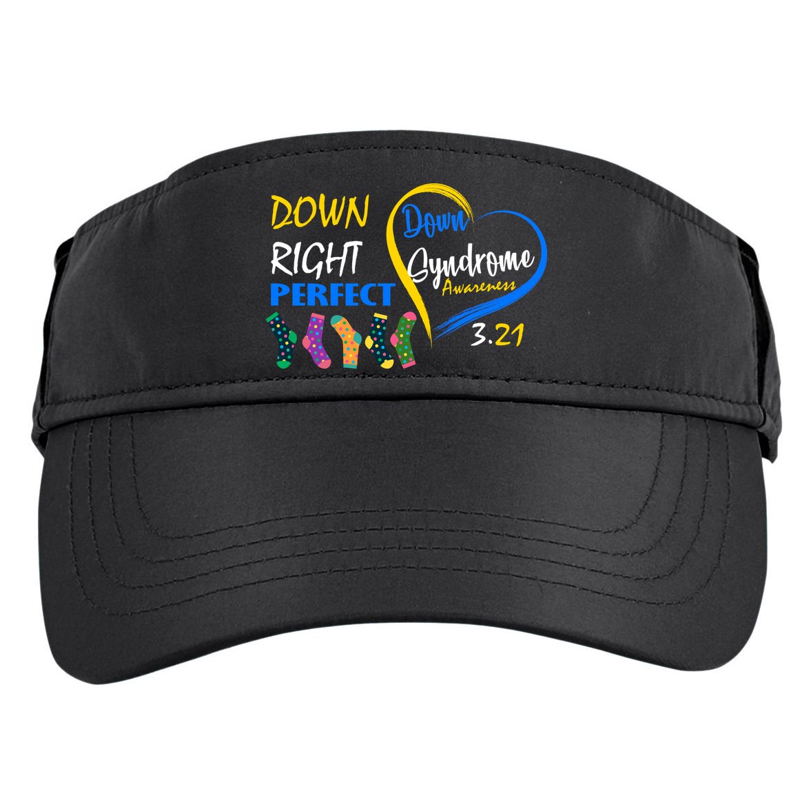 Down Right Perfect Down Syndrome Adult Drive Performance Visor