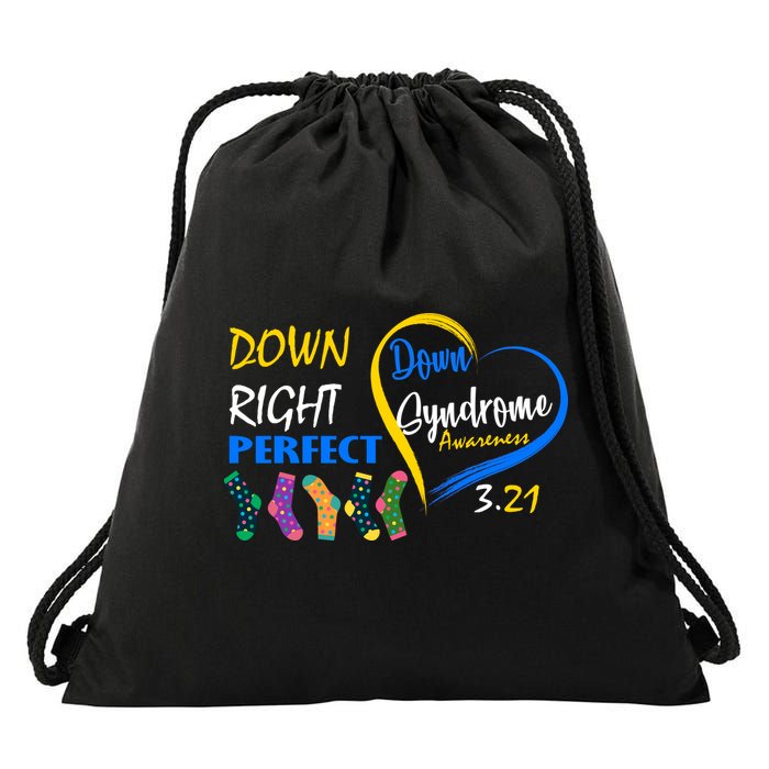 Down Right Perfect Down Syndrome Drawstring Bag
