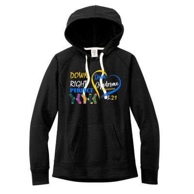 Down Right Perfect Down Syndrome Women's Fleece Hoodie