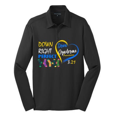 Down Right Perfect Down Syndrome Silk Touch Performance Long Sleeve Polo