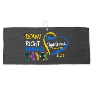 Down Right Perfect Down Syndrome Large Microfiber Waffle Golf Towel